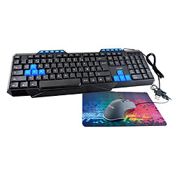 Inovalley Ensemble spécial Gaming Clavier + Souris + Tapis