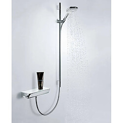 Hansgrohe - Set de douche Raindance Select E 120 mm 3 jets EcoSmart avec barre Unica'S puro 90 cm et porte-savon chromé