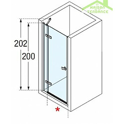 Avis Porte de douche battante avec 1 fixe en alignement NOVELLINI GALA 1B - H 200cm