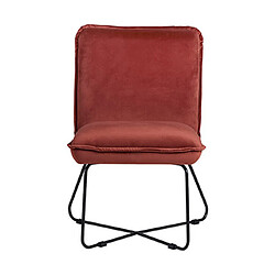 Mes Fauteuil 50x68x79 cm en tissu polyester terracotta - MELINA 