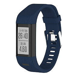 Wewoo Bracelet pour montre connectée en silicone Smart Watch Garmin Vivosmart HR + bleu foncé 