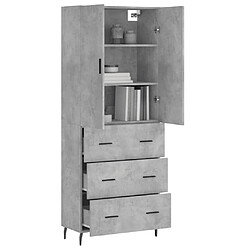 Avis Maison Chic Buffet,Meuble de Rangement,commode pour salon,Cuisine Gris béton 69,5x34x180 cm Bois d'ingénierie -MN74896