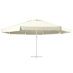 vidaXL Tissu de remplacement pour parasol d'extérieur Sable 600 cm