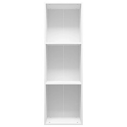 Acheter Maison Chic Armoire de livres - Bibliothèque - Meuble TV Blanc 36x30x114 cm Bois d'ingénierie -GKD47605