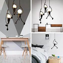 BESTA Luminaire suspendu en fer lustre créatif suspendu plafonnier pour chambre d'enfants chambre salon foyer cuisine - moderne - lampe non incluse 