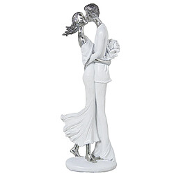 Figurine Décorative Alexandra House Living Blanc Argenté Acrylique Plastique Mélamine