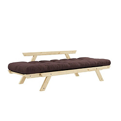 Acheter Inside 75 Banquette méridienne futon BEBOP pin naturel coloris marron couchage 75*200 cm.