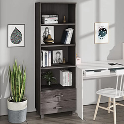 Maison Chic Buffet,Meuble de Rangement,commode pour salon,Cuisine HAMAR Gris clair 60x35x180 cm Bois de pin massif -MN27131