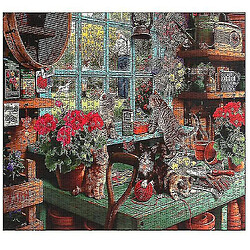 Universal 1000 pièces de chat sur le rebord de la fenêtre puzzle bricolage puzzle jouets assemblage image déco