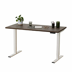 ELEVA Bureau assis debout effet bois sauvage 140x70x3cm 