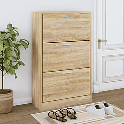 vidaXL Armoire à chaussures Chêne sonoma 63x24x103cm Bois d'ingénierie