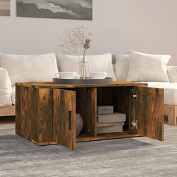 Avis Maison Chic Table basse,Table Console Table d'appoint, Table pour salon Chêne fumé 80x50x36 cm Bois d'ingénierie -MN59682