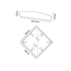 Luminaire Center Plafonnier salle de bains Mini blanc 8 ampoules 24cm