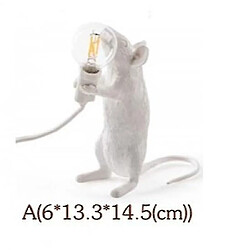 Universal Lampe Designer italien Mouse Résine Lampe Blanche