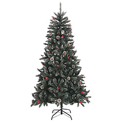 vidaXL Sapin de Noël artificiel avec support Vert 180 cm PVC