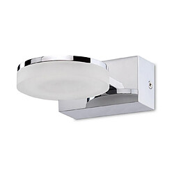 Luminaire Center Applique murale LED Nimbus Blanc givré, chrome poli Coloris : Blanc givré, chrome poliColoris de l'abat jour : Blanc givréNombre d'ampoules : 1Type d'ampoule : LED intégréPuissance max par ampoule (W) : 5Ampoules incluses : OuiI