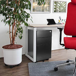 Conteneur roulant COLOR I Acier noir hjh OFFICE