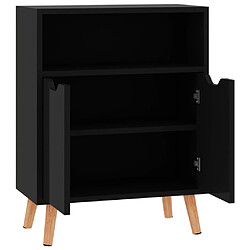 Acheter vidaXL Buffet noir brillant 60x30x72 cm bois d'ingénierie