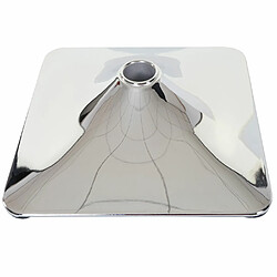 Mendler 4x plateau de sol pour tabouret de bar, chaise pivotante, rectangulaire, chrome ~ Ø 37,5cm