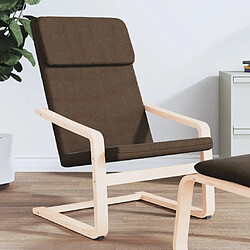 Maison Chic Chaise de relaxation | Fauteuil relax Marron foncé Tissu -GKD18438