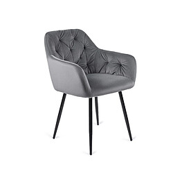 Vivaldi Chaise VIKI Gris Velours