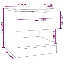 vidaXL Tables de chevet 2 pcs Sonoma gris Bois d'ingénierie pas cher