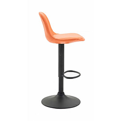 Avis Decoshop26 Tabouret de bar avec repose-pieds design moderne en synthétique orange pieds en métal noir mat TDB10575