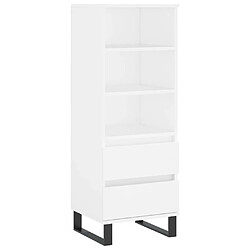 Maison Chic Buffet,Meuble de Rangement,commode pour salon,Cuisine Blanc 40x36x110 cm Bois d'ingénierie -MN78715