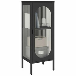 Acheter Maison Chic Commode Buffet - Meuble de rangement noir 40x35x105 cm verre et acier -GKD19247