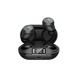 Universal Écouteurs TWS Bluetooth 5.0 avec microphone, écran LED, bouchons d'oreille Bluetooth sans fil, écouteurs d'annulation de bruit étanche 