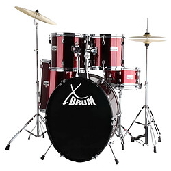 Semi XDrum 20"" Studio Set de Batterie rouge + Set de sourdine de batterie