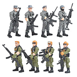 8pcs Flexible Soldat Model Assembly Figures Accessoire De Table De Sable Amovible modèle de soldat militaire