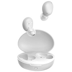 Qcy T16 Ecouteurs Bluetooth Sans Fil Réduction de Bruit Contrôle Tactile Blanc 