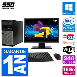 PC Tour Dell 7020 Ecran 19" Intel G3220 RAM 16Go SSD 240Go Windows 10 Wifi - Occasion