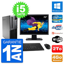 PC Lenovo M82 SFF Ecran 19" Intel i5-3470 RAM 4Go Disque Dur 2To Windows 10 Wifi · Occasion 