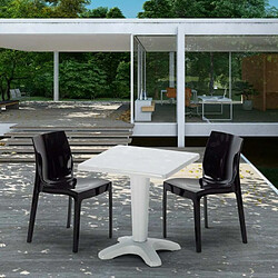 Grand Soleil Table et 2 chaises colorées polypropylen