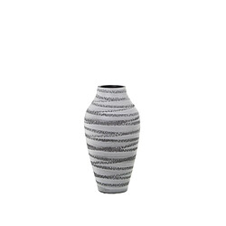 Vase Alexandra House Living Gris Céramique Rayures 22 x 21 x 39 cm