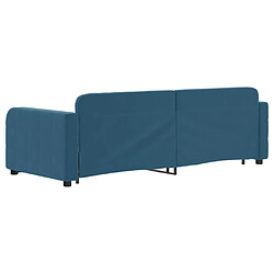 Maison Chic Lit d'appoint avec gigogne et tiroirs | Lit de jour | Lit de repos bleu 80x200 cm velours -GKD80734 pas cher