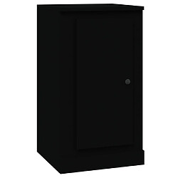 vidaXL Buffet noir 37,5x35,5x67,5 cm bois d'ingénierie