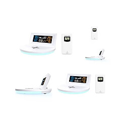 Optex STATION METEO INT/EXT + CHARGEUR INDUCTION USB BLANC Horloge PRESSION ATMO-hygromètre +Sonde EXT