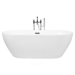 Beliani Baignoire îlot blanche 160 x 75 cm CARRERA 