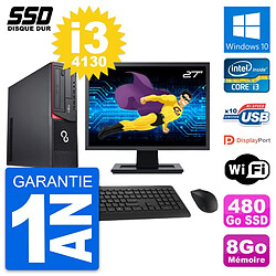 PC Fujitsu E920 DT Ecran 27" Intel i3-4130 RAM 8Go SSD 480Go Windows 10 Wifi · Occasion 