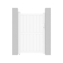 Habitat Et Jardin Portillon aluminium Lola - 101.2 x 155.9 cm - Blanc 