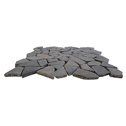 Vente-Unique Mosaïque sol et mur en marbre gris - pack de 1m² (11 dalles de 30x30 cm) - MOLI