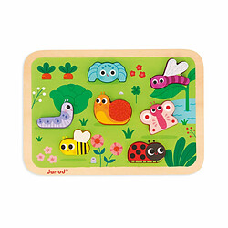 Puzzle en bois Chunky Animaux du jardin 7 pièces - Janod