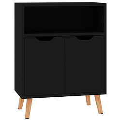 Maison Chic Buffet,Meuble de Rangement,commode pour salon,Cuisine noir 60x30x72 cm bois d'ingénierie -MN71741