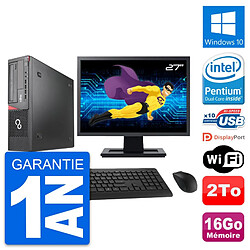 PC Fujitsu E920 DT Ecran 27" Intel G3220 RAM 16Go Disque Dur 2To Windows 10 Wifi · Occasion 