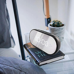 Metronic radio réveil FM Miroir avec Double Alarmes noir