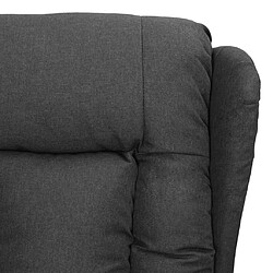 Acheter vidaXL Fauteuil inclinable Gris foncé Tissu