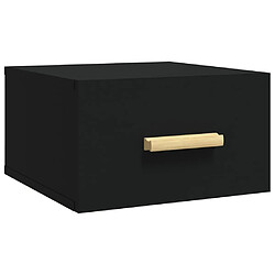 Maison Chic Table de chevet murale - Table de Nuit noir 35x35x20 cm